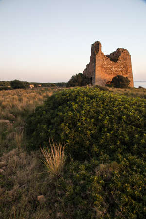 Uluzzo Tower, Ionian coast, Salento, Italyの写真素材