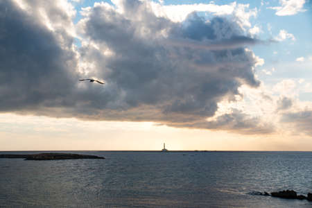 Ionian sea lighthouseの写真素材