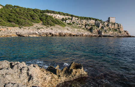 Natural park of Porto Selvaggio in Salento, Apulia, Italy.の写真素材