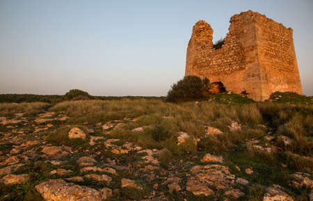 Uluzzo Tower, Ionian coast, Salento, Italyの写真素材