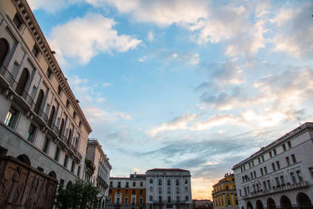 The panorama of Piazza della Vittoria square.のeditorial素材