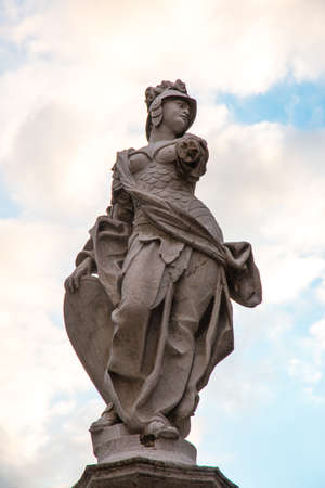 Duomo square statue, Brescia, Italyの写真素材