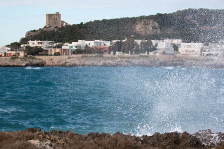 Santa Caterina tower near Nardo, Salento, Italyの写真素材