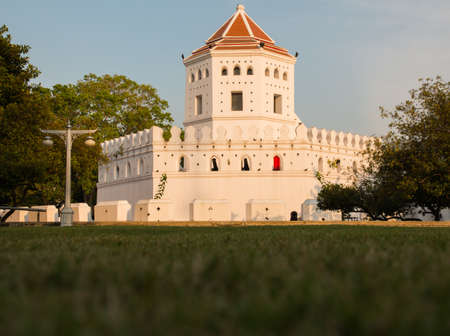 Pom Phra Sumen or Pra Sumen Fort, Bangkok, Thailandの写真素材