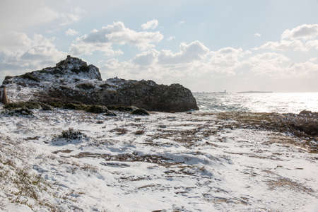Montagna spaccata near Santa Maria al Bagno, Salento, Italyの写真素材