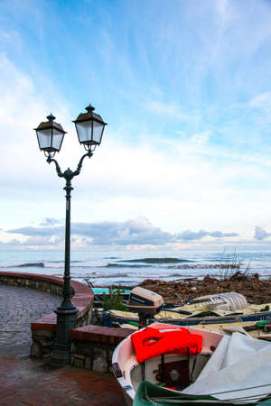 Tyrrhenian coast, Alassio, italyの写真素材