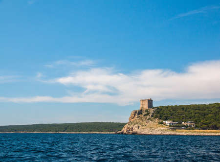 Watchtower near Santa Caterina (Torre dell'Alto), Salento, south Italyの写真素材