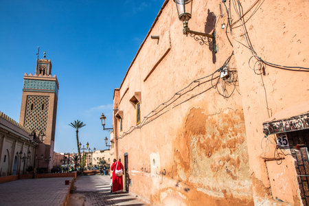 view of Moulay El Yazid Mosque, Marrakesh, Morocco