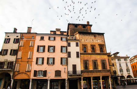 View of Piazza delle Erbe, Mantua, Lombardy, Italyのeditorial素材