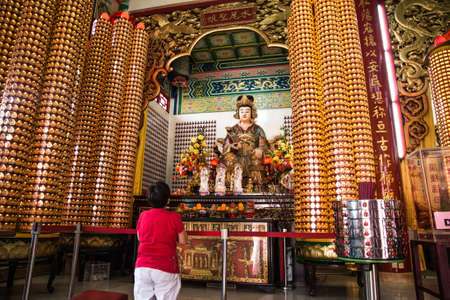 interior view of Thean Hou Temple in Kuala Lumpur, Malaysiaのeditorial素材