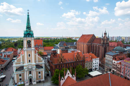 Torun old town, traditional architecture in famous polish cityのeditorial素材