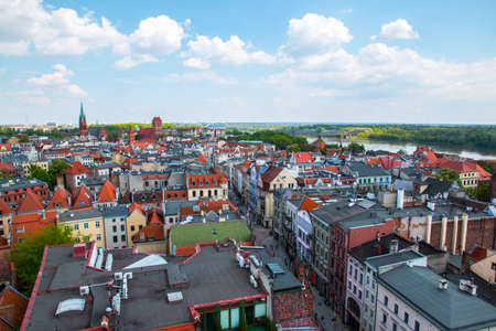 Torun old town, traditional architecture in famous polish cityのeditorial素材