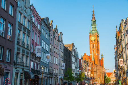 Scenic view of the Old Town of Gdansk in Poland
