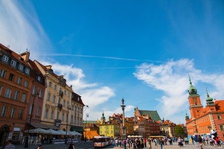 The royal castle, a landmark of Warsaw, Polandのeditorial素材