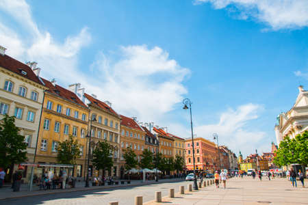 Traditional architecture in old town of Warsaw, Polandのeditorial素材