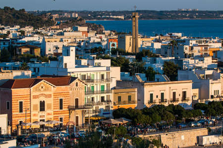 panoramic view of Santa Maria al Bagno, near village ionian sea, Apulia, Salento, Italyのeditorial素材