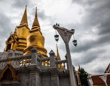 Wat Tri Thotsathep Worawihana, a buddhist temple of Bangkok, Thailandのeditorial素材