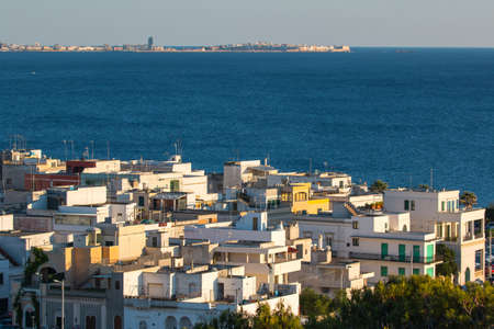 panoramic view of Santa Maria al Bagno, near village ionian sea, Apulia, Salento, Italyのeditorial素材