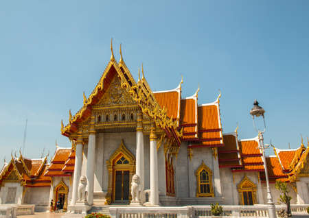 Exterior of Marble Temple (Wat Benchamabophit), Bangkok, Thailandのeditorial素材
