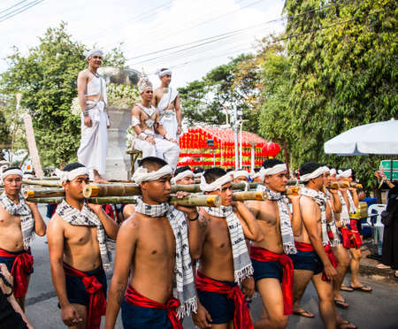 Thai performance in traditional costume, Bangkok, Thailandのeditorial素材
