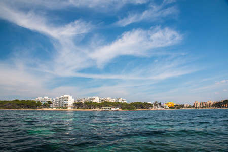 Panoramic view of Rivabella, a beautiful touristic place near Gallipoli, Salento, italyの写真素材