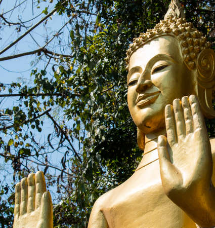 Golden Buddha statueの写真素材