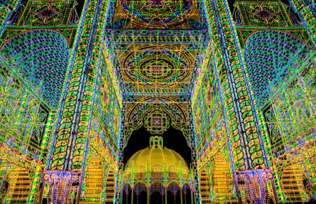 Festival of lights in Scorrano, Salento, South Italyの写真素材