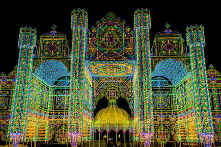 Festival of lights in Scorrano, Salento, South Italyの写真素材
