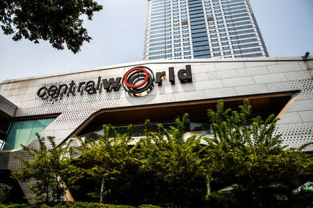 The Central World mall signboard, Bangkok, Thailandのeditorial素材