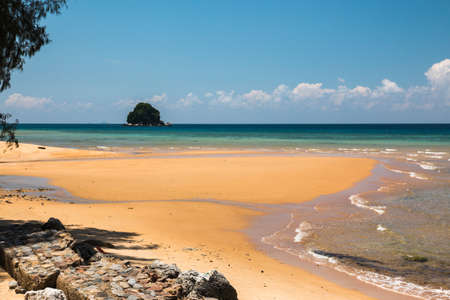 Tekek beach of Tioman island in Malaysiaの写真素材