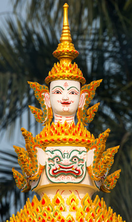 Traditional thai face mask in Bangkok, Thailandの写真素材