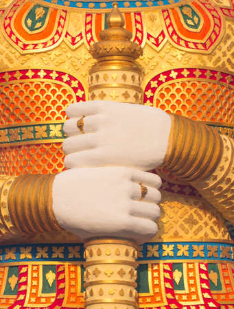 Traditional thai face mask in Bangkok, Thailandの写真素材