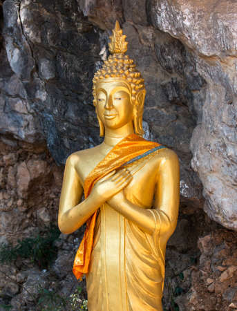 Golden Buddha statueの写真素材