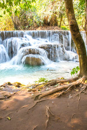 Kuang Si Waterfalls, Luang Phrabang, Laosの写真素材