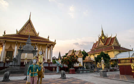 Dei Doh Pagoda, at Buddhist temple of Kampong Cham, Cambodiaのeditorial素材
