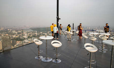 Rooftop bar at King power mahanakhon, Bangkok, Thailandのeditorial素材