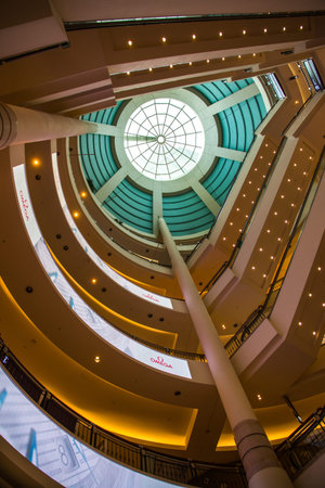 Interior view of Suria Klcc shopping mall in Kuala Lumpur, Malaysia