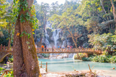 Kuang Si Waterfalls, Laosの写真素材