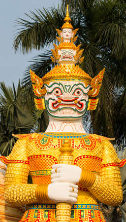 Traditional thai face mask in Bangkok, Thailandの写真素材