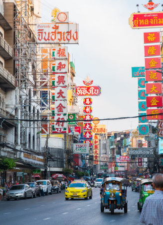 Chinese New Year near Yaowarat road, Bangkokのeditorial素材