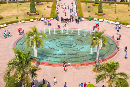 Patuxai park view from the top of Victory Gate, Laosのeditorial素材