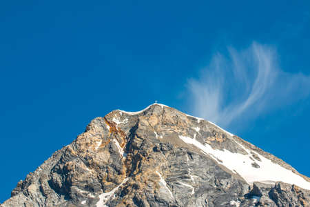 Gran Zebru mountain, in the Stelvio National Park, Valtellina, Italyの写真素材