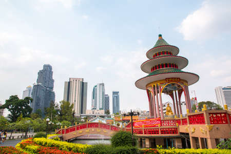 Temple in Tio Chew Chinese Cemetery, Bangkokのeditorial素材