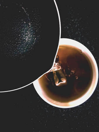 Preparing a good cup of tea for breakfastの素材