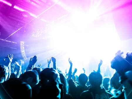 Concert hall with people clappingの写真素材