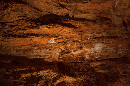 Underground shot inside a natural cave, no people are visible