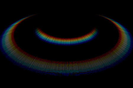 Optical lens flare on black background.