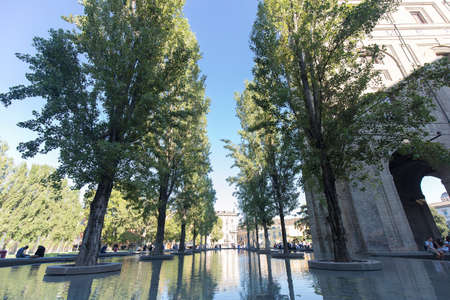 Parma, Italy - November 4, 2020: interior view of Sanctuary of Santa Maria della Steccata in Parma, the decorated dome is visible.のeditorial素材