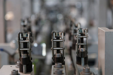 Industrial machinery at work inside a facility