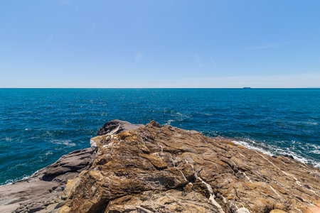 Rocky coast of the Black Sea. Beautiful seascape.の写真素材